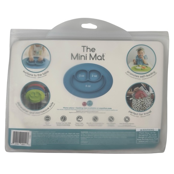 EZPZ The Mini Mat Baby Placemat Food Bowl/Plate Silicone Suction BPA free Sage - Picture 3 of 15